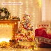 Tangkula 4.5/6/7 FT Pre-lit Artificial Christmas Tree, Snow-flocked Xmas Tree with 160/240/320 Multi-color LED Lights, 8 Lighting Modes - 2 of 4