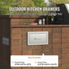 VEVOR 14x8.5Inch Outdoor Kitchen Drawers Stainless Steel, Flush Mount Double Drawers,14W x 8.5H x 23D Inch,with Stainless Steel Handle,Silver - 3 of 4