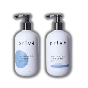 Prive Moisture Rich Shampoo (12 oz) & Prive Moisture Rich Conditioner (12 oz) | leave hair silky smooth. - DUO SET KIT - 1 of 2