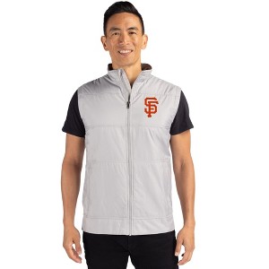 San Francisco Giants Cutter & Buck Stealth Hybrid Quilted Mens Big and Tall Windbreaker Vest - 1 of 1
