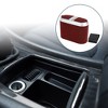 Unique Bargains Car Trash Can Portable Car Door Trash Bin Red 1 Pc 6.3" Length 2.8" Width 4.7" Height Plastic - 2 of 4