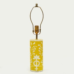 Mela Artisans Floral Vines Table Lamp - Yellow - 1 of 4
