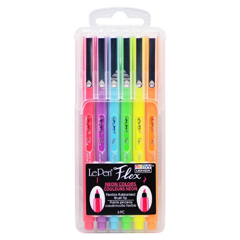 Marvy Uchida Lepen Flex, 6 Neon Colors (case Of 2) : Target