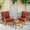 Aoodor Outdoor Patio Chair Cushions Set, Sunbrella Fabric Weather-Resistant Outdoor Cushion with Individual Pocket Springs, Set of 2 - 2 of 4