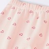 Baby Girls' 2pc Christmas Holiday Candy Cane Heart Fleece Sweatshirt and Jogger Pants Set - Cloud Island™ Pink - 4 of 4