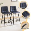 NicBex Set of 2 Bar Stools for Kitchen Island,Ergonomic Design Counter Bar Stools with Back and Metal Legs,Bar Chairs for Dining Rooms,Kitchens - 4 of 4