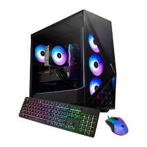 iBUYPOWER Slate Gaming PC Desktop - AMD Ryzen 7 8700F, AMD Radeon RX 6600 8GB, 16GB DDR5 RGB RAM, 1TB NVMe SSD - 1 of 4