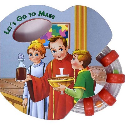 Let's Go to Mass (Rattle Book) - (St. Joseph Rattle Board Books) by  Catholic Book Publishing Corp (Board Book)