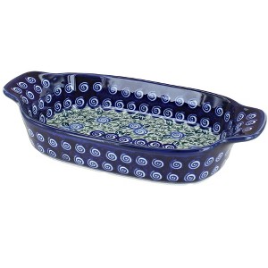 Blue Rose Polish Pottery 1281 Zaklady Rectangular Serving Dish - 1 of 1