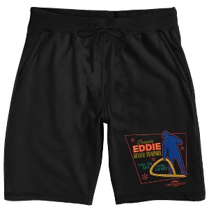 National Lampoon's Christmas Vacation Cousin Eddie's Extreme Drainage Men's Black Sleep Pajama Shorts - 1 of 3