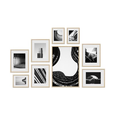 Haus and Hues Hastings Gallery Wall Frame Set with Real Glass and Mat