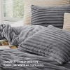 3 Pcs Fluffy Comforter Set Super Soft Faux Fur Bed SetWinter Warm Plush Fleece Bedding Sets - 3 of 4