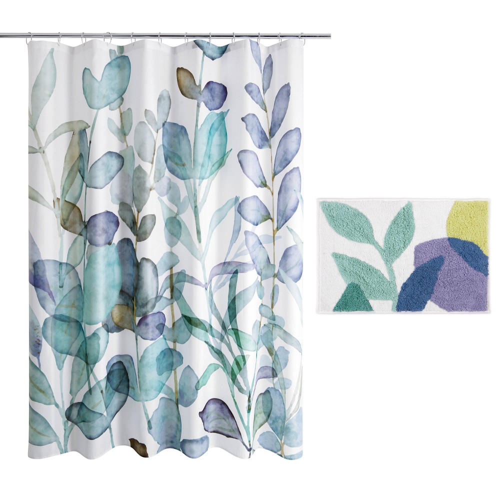 Photos - Shower Curtain 2pc Botanical Bath Shower Set - Allure Home Creations