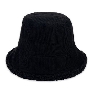 Hadley Wren Corduroy Reversible Buckt Hat - Black - 1 of 4