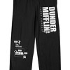 The Office Dunder Mifflin Parkour Men's Black Sleep Pants - 2 of 4