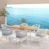 TiramisuBest 7-Piece Patio Furniture Set for 6 - Table & Chairs w/Umbrella Hole for Garden/Backyard/Lawn/Poolside (Grey) - 3 of 4
