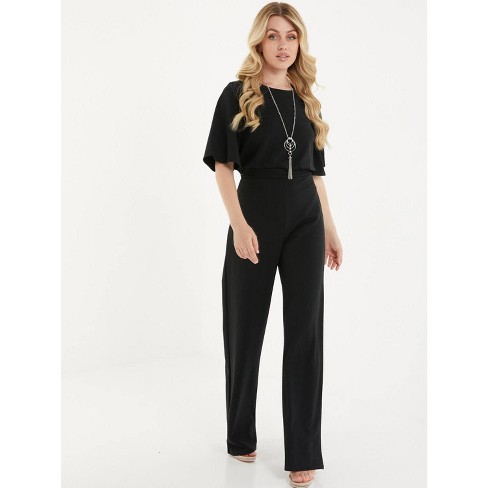 Quiz navy batwing jumpsuit on sale