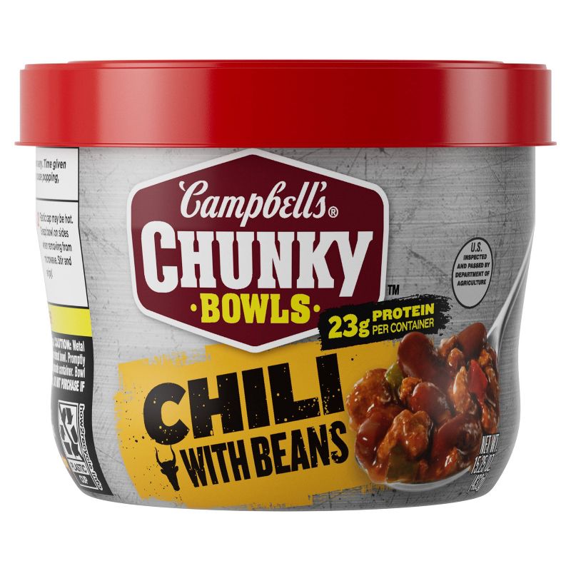 Campbell&#39;s Chunky Chili with Beans Microwaveable Bowl - 15.25oz, 4 of 8
