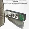Digital alarm clock, large screen wall mounted electronic alarm clock with temperature and humidity display - 3 of 4