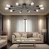 BAOURE 10 Light Sputnik Chandelier,44.5IN Modern Gold Chandelier Ceiling Light Semi Flush Mount Light Ceiling Lamp for Living Room Bedroom - 3 of 4