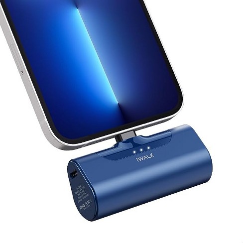 Iwalk Small Portable Charger 4500mah Ultra compact Power Bank Cute Battery Pack For Iphone 14 13 12 11 xs xr x 8 7 6 Airpods Blue Target