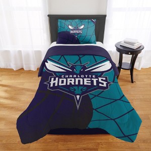 Sweet Home Collection NBA Charlotte Hornets Comforter & Pillow Sham Set - 1 of 3
