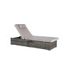 NicBex Outdoor Chaise Lounge Set of 2 with Storage, Side Table & Adjustable Backrest, Rattan Recliners with Cushions for Patio, Pool, Light Gray - 3 of 4