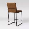 Upholstered Counter Height Barstool with Metal Frame Camel Faux Leather - Room Essentials™: Sledge-Style Legs, Padded Seat - 4 of 4
