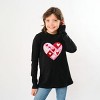 Heart Stitching Patchwork Print - Youth Long Sleeve Graphic T-Shirt - 3 of 4
