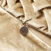Kumasinova 22"/20"/18" Decorative Pillows for Bed,Hand-Beaded Velvet Couch Pillows with 100% Goose Feather Insert,Bed Pillows for Home Decor - 3 of 4