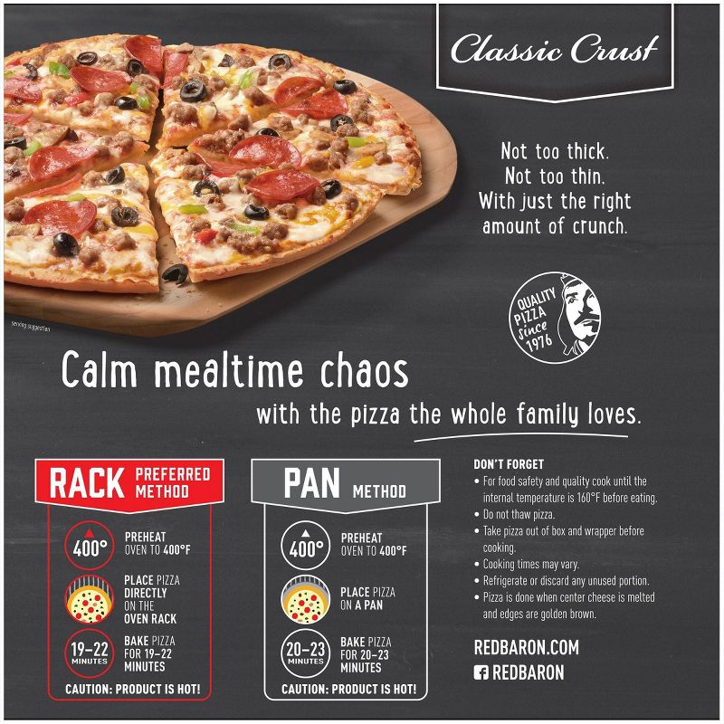 Red Baron Frozen Pizza Classic Crust Special Deluxe - 22.95oz, 6 of 14