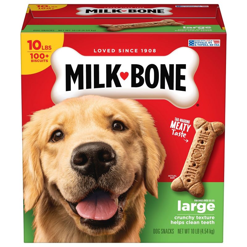 Milk-Bone Beef Biscuits Large Dog Treats, 1 of 10