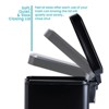 Home Zone Living 1.3 Gallon Slim Stainless Steel Trash Can with Step On Pedal and Soft Close Lid, Black - 4 of 4