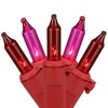 Northlight Mini Christmas Light Set - Red and Pink - 10' Red Wire - 50ct - 2 of 4