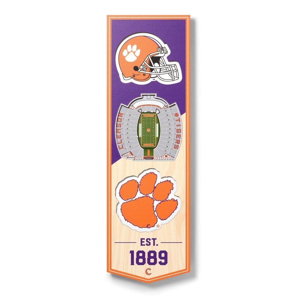 NCAA Clemson Tigers 6"x19" Stadium Banner