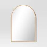 20" x 30" Arched Metal Wall Mirror Brass - Threshold™