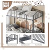 Metal Bunk Bed Twin Over Twin, with Arched Guardrail and Safety Ladder, Safety Ladder, Space-Saving Design, No Box Spring Needed - 2 of 4