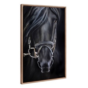 23"x33" Sylvie Beaded Splendor Framed Canvas by Mary Sparrow Gold - Kate & Laurel All Things Decor: Modern Style, Animal Subject - 1 of 4