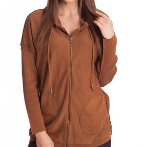 Women's Stonewash Hoodie - ANGEL - 1 of 2