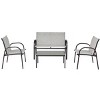 Tangkula 4PCS Chairs Set Coffee Table Patio Garden Modern Furniture Brand New - 2 of 4