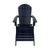 WestinTrends Tuscany HIPS Outdoor Patio Folding Adirondack Chair with Ottoman (2-Piece Set) - 3 of 4