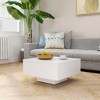 vidaXL Coffee Table in Modern Scandinavian Style - Rectangular White Engineered Wood Table for Living Room, Bedroom, Lounge or Office - 2 of 4