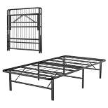 Costway 14'' Twin/Full/Queen Size Metal Platform Bed Foldable Mattress Foundation Tool-Free Assembly