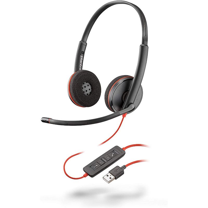 Plantronics Blackwire 3220 - Wired Dual-Ear (Stereo) Headset with Boom Mic - USB-A to connect to your PC and / or Mac, 1 of 7