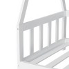 TopComfy Beds Floor House Bed Frame with Guardrail Tent Design Kids Bed No Box Spring Needed Easy Assembly for Kids, White, 61.42"*33.85"*64.57" - 3 of 4