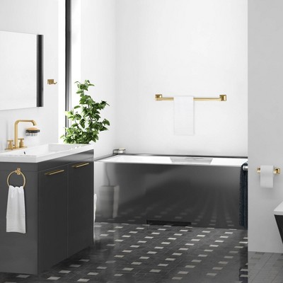 Polished Brass 4-Piece Bathroom Accessory Kit