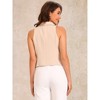 Allegra K Women's Notched Lapel Double Breasted V Neck Sleeveless Suit Vest - 3 of 4
