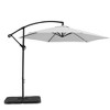 Whiteline Modern Living UM1683-WHT Aiden Standing Umbrella,Polyester Fabric in White and Aluminum Pole - 2 of 4