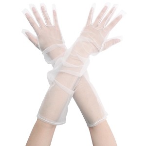 INSPIRE CHIC Women's Tulle Full Finger Mesh Opera Gloves - 1 of 4