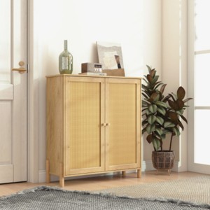 Modern Cabinet With  Doors and Adjustable Shelves,Mid-Century Kitchen Cabinet,Rattan Storage Cabinets,Dining Room Furniture-Maison Boucle - 1 of 4